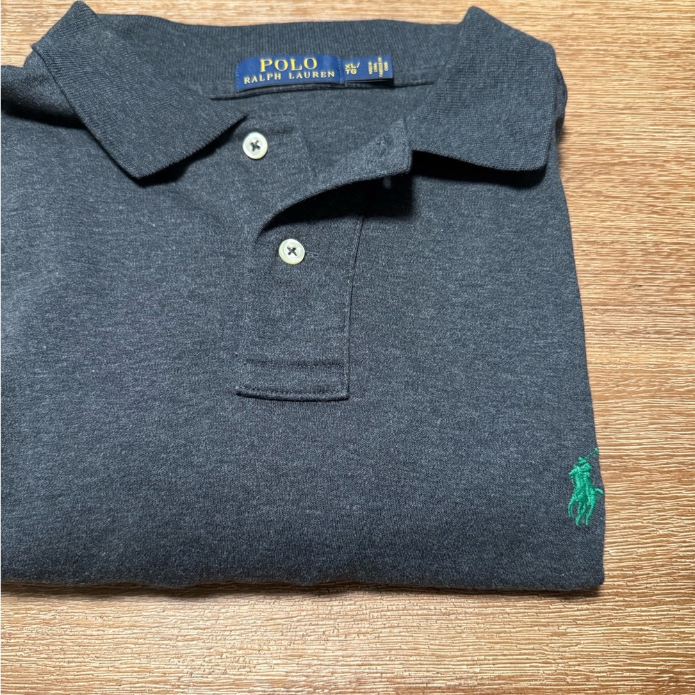 Size extra large polo, Ralph, Lauren shirt, and color gray
